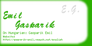 emil gasparik business card